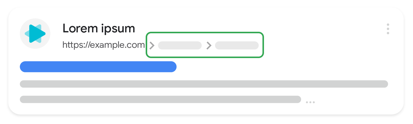 Breadcrumb in search results